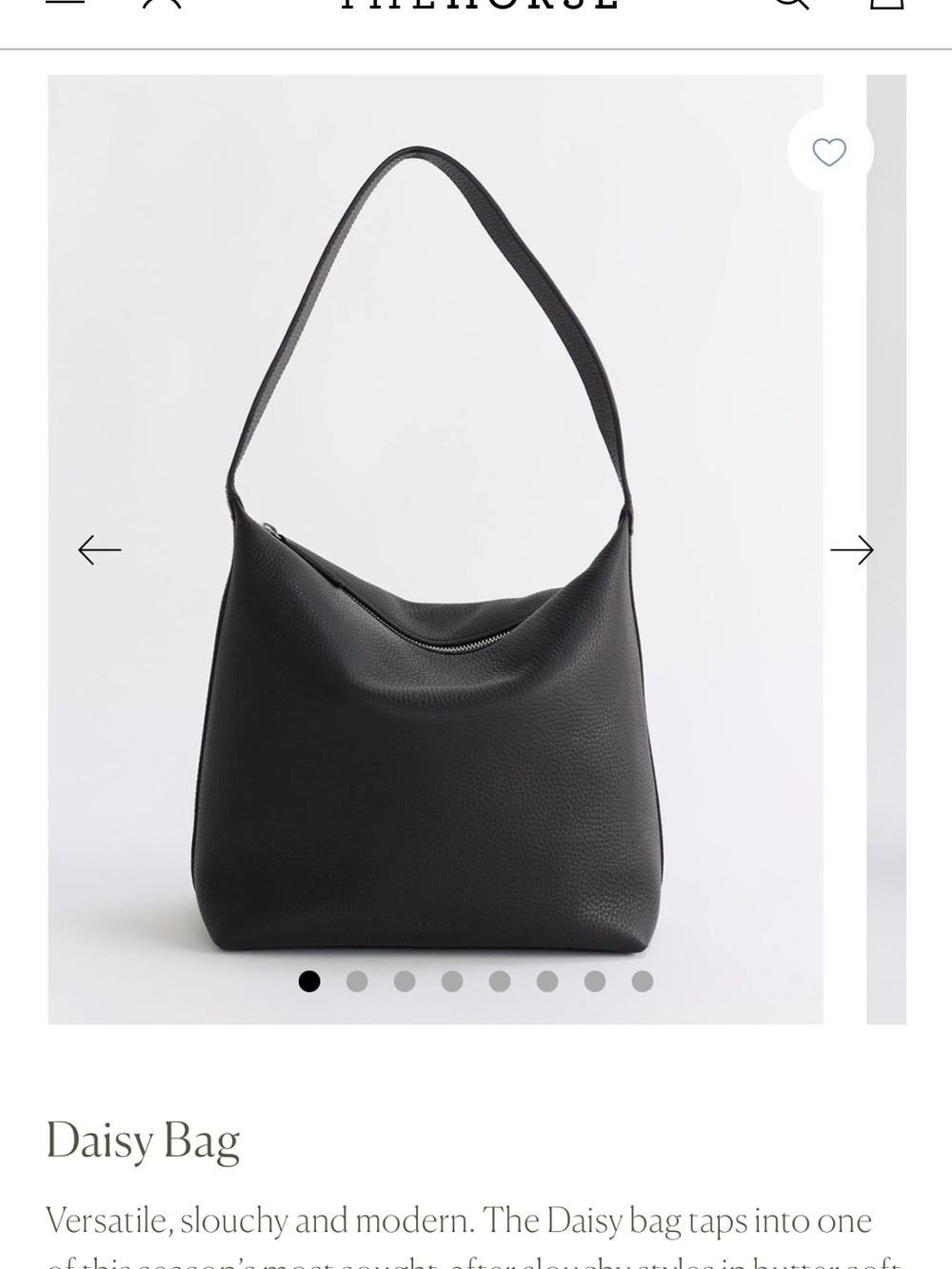 The Horse Black Pebbled Leather Shoulder Bag - Picture 10 of 11